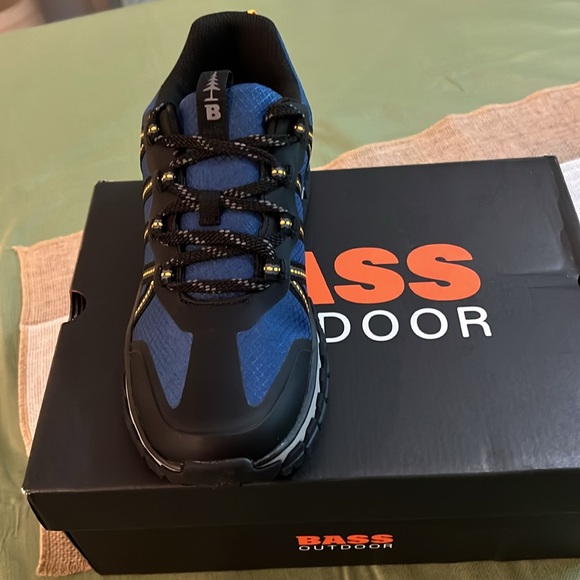Men's Black and Blue Hiking Shoes - Picture 2 of 3